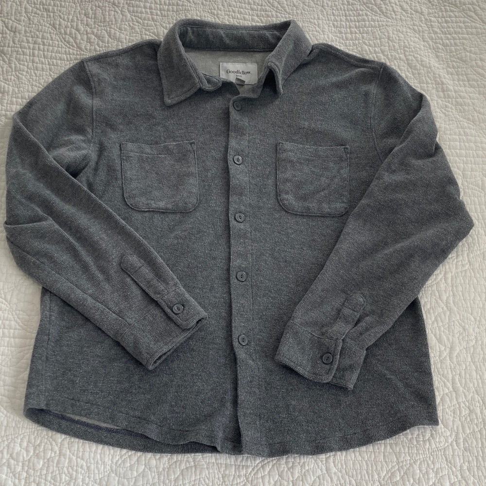 Goodfellow & Co Charcoal Textured Button-down Soft Shirt